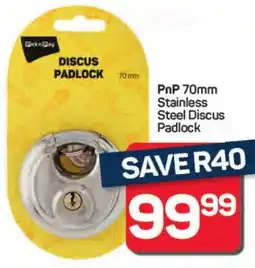 Pick n Pay Hypermarket PnP Stainless Steel Discus Padlock offer