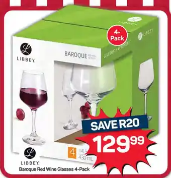 Pick n Pay Hypermarket Libbey Baroque Red Wine Glasses offer