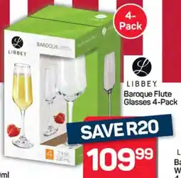 Pick n Pay Hypermarket LIBBEY Baroque Flute Glasses offer