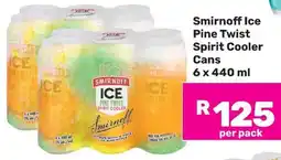 Game Smirnoff Ice Pine Twist Spirit Cooler Cans offer