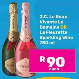 Game J.C. Le Roux Vivante Le Domaine OR La Fleurette Sparkling Wine offer