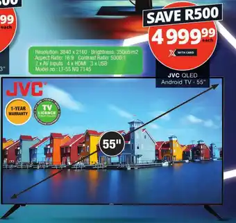 Checkers JVC 55" QLED Android TV offer