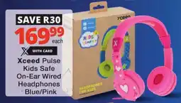 Checkers Xceed Pulse Kids Safe On-Ear Wired Headphones offer