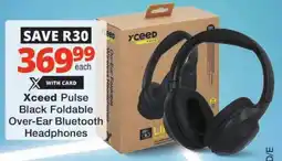 Checkers Xceed Pulse Black Foldable Over-Ear Bluetooth Headphones offer