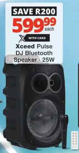 Checkers Xceed Pulse DJ Bluetooth Speaker offer
