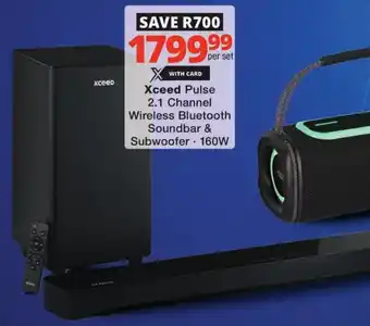 Checkers Xceed Pulse 2.1 Channel Wireless Bluetooth Soundbar & Subwoofer offer