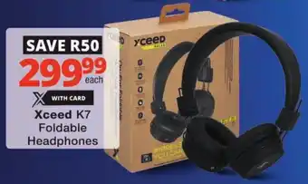 Checkers Xceed K7 Foldable Headphones offer