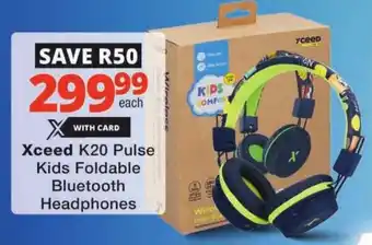 Checkers Xceed K20 Pulse Kids Foldable Bluetooth Headphones offer