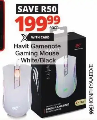 Checkers Havit Gamenote Gaming Mouse offer