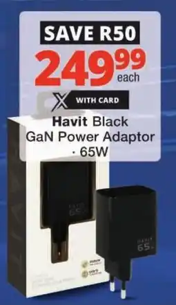 Checkers Havit Black GaN Power Adaptor offer