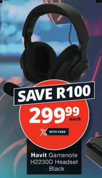 Checkers Havit Gamenote H2230D Headset offer