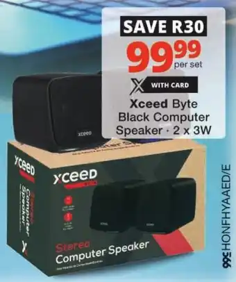 Checkers Xceed Byte Black Computer Speaker offer