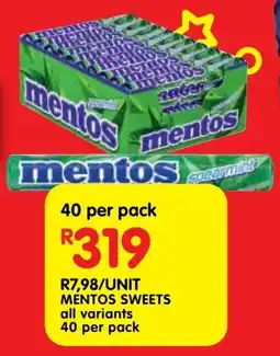 Shoprite Mentos sweets offer