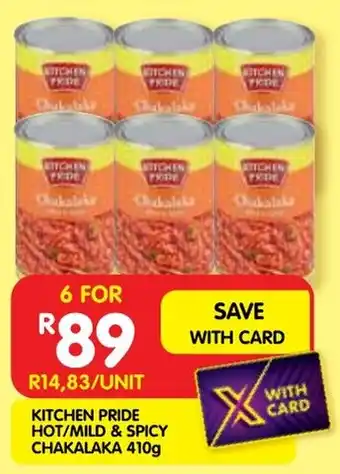 Shoprite Kitchen pride hot/ mild & spicy chakalaka offer