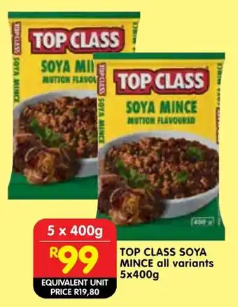 Shoprite Top class soya mince offer