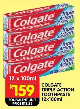 Shoprite Colgate triple action toothpaste offer