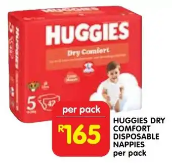 Shoprite Huggies dry comfort disposable nappies offer