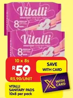 Shoprite Vitalli sanitary pads offer