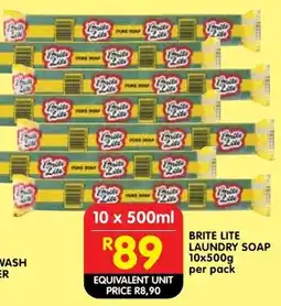Shoprite Brite lite laundry soap offer