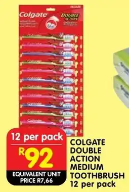 Shoprite Colgate double action medium toothbrush offer