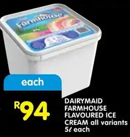 Shoprite Dairymaid farmhouse flavoured ice cream offer