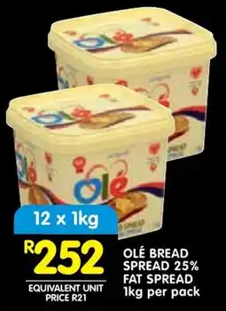 Shoprite Ole bread spread 25% fat spread offer