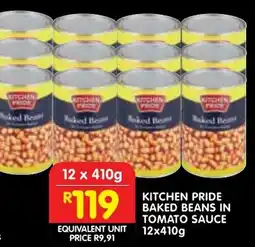 Shoprite Kitchen pride baked beans in tomato sauce offer