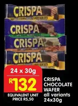 Shoprite Crispa chocolate wafer offer