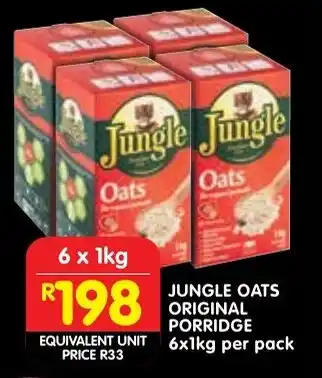 Shoprite Jungle oats original porridge offer