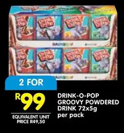 Shoprite Drink-o-pop groovy powdered drink offer