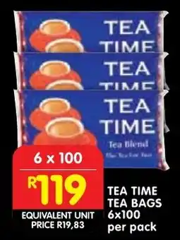 Shoprite Tea time tea bags offer