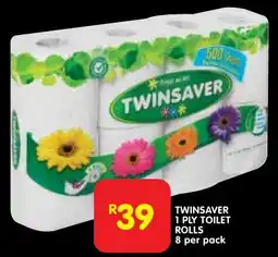 Shoprite Twinsaver 1 ply toilet rolls offer