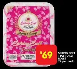 Shoprite Spring soft 1 ply toilet rolls offer
