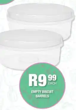 Take 'n Pay Empty biscuit barrels offer