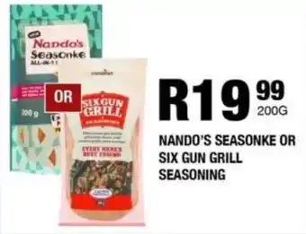 Take 'n Pay Nando's seasonke or six gun grill seasoning offer