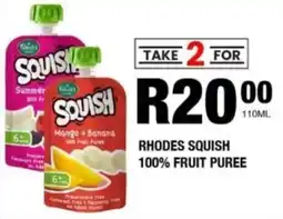 Take 'n Pay Rhodes squish 100% fruit puree offer