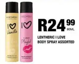 Take 'n Pay Lentheric i love body spray assorted offer