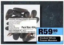 Take 'n Pay Cooked Whole Frozen Mussles offer