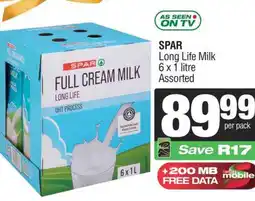 Spar SPAR Long Life Milk offer