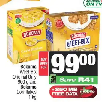 Spar Bokomo Weet-Bix Original 900 g and Bokomo Cornflakes 1 kg offer