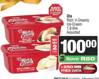 OLA Rich 'n Creamy Ice Cream