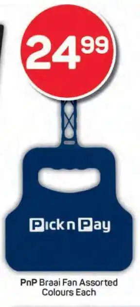 Pick n Pay PnP Braai Fan Assorted Colours Each offer