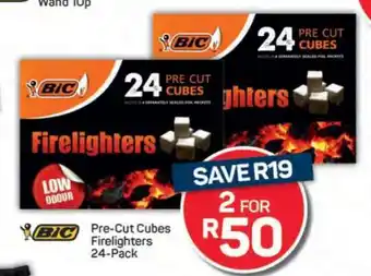 Pick n Pay BIC Pre-Cut Cubes Firelighters 24-Pack offer
