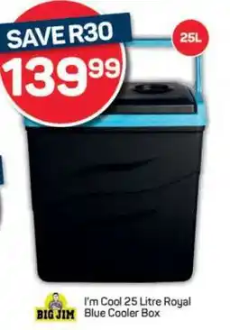 Pick n Pay Big Jim I'm Cool 25 Litre Royal Blue Cooler Box offer