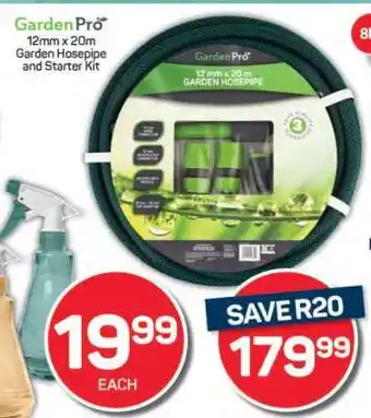 Pick n Pay GardenPro 12mm x 20m Garden Hosepipe and Starter Kit offer