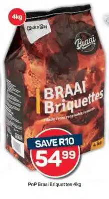 Pick n Pay PnP Braai Briquettes 4kg offer