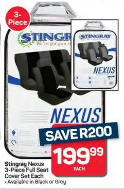 Pick n Pay Hypermarket Stingray Nexus 3-Piece Full Seat Cover Set offer