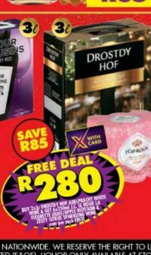 Shoprite Liquor Drostdy hof wine offer