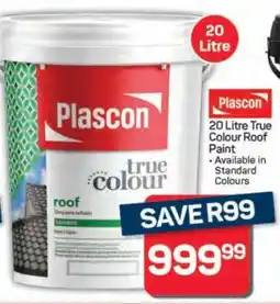 Pick n Pay Hypermarket Plascon 20 Litre True Colour Roof Paint offer