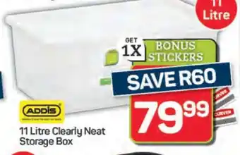 Pick n Pay Hypermarket 11 Litre Clearly Neat Storage Box offer